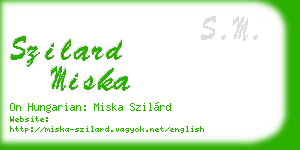 szilard miska business card